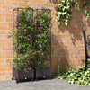 Costway 1 Pcs 67" Planter Raised Garden Bed With Planter Box &trellis Adjustable Height