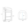 Augusta Modern Metal Upholstered Barstool in White - Set of 2 | Tabouret de bar moderne Augusta en metal et tissu, blanc - Lot de 2