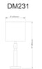Dainolite Fernanda 1 Light Table Lamp Aged Brass White Shade|Lampe de table Fernanda de Dainolite avec abat-jour blanc, fini laiton vieilli et 1 ampoule