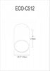 Dainolite Echo Flush Mount 12w Matte White Frosted Acrylic Diffuser Lamp|Plafonnier affleuré Echo de Dainolite en acrylique givré qui diffuse la lumière, avec fini blanc mat et ampoule de 12 W