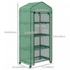 Outsunny 27" X 20" X 65" Portable Greenhouse With 4 Tier Shelves And Wheels, Outdoor Hot House Plant|Outsunny Serre Portable Avec Etageres A 4 Niveaux, Couverture En Pe, Verte
