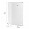 HOMCOM Mini Fridge with Freezer Thermostat Reversible Door for Bedroom