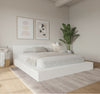 Kanso Low Platform Bed Set Queen Bed | Kanso Lit a Plateforme Basse avec Tete de Lit