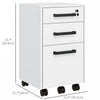 Homcom 3 Drawer File Cabinet With Hanging Bar For Letter A4 Size|Homcom Classeur A 3 Tiroirs Avec Barre Pour Lettre Format A4