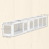 PawHut Cat Tunnel, Outdoor Cat Enclosure with Combinable Design, 8 Doors, 98" Kitty Toys for Puppy, Pet, House, Window, Cage, White