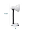 Remmer Gooseneck Desk Lamp, Snow, 14.25"H | Remmer Lampe de bureau a col de cygne, Blanc neige, 14,25 po H