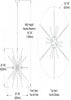 Dainolite Vela 12 Light Chandelier Polished Chrome Finish Clear Acrylic Spikes Lamp|Lustre Vela de Dainolite à pointes en acrylique transparent, avec fini chromé poli et 12 ampoules