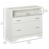 Vinsetto 2 Drawers File Cabinet With Hanging Rail|Vinsetto Classeur 2 Tiroirs Avec Rail De Suspension