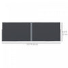 Outsunny Retractable Double Side Awning, Outdoor Privacy Screen, Grey