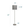 Harlan Contemporary Floor Lamp, Brushed Nickel & Silver, 57" | Harlan Lampadaire contemporain, Nickel brosse et Argent, 57 po H