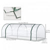 Outsunny 99" X 39" X 32" Mini Greenhouse Transparent Portable Hot House For Plants With Zippered Doo|Outsunny Serre De Jardin Tunnel 2,5l X 1l X 0,8h M Grande Porte Zippee Bache Pvc Transparent Metal E