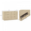Evelyn Modern 60" Dresser in Natural (6-Drawer) | Commode moderne Evelyn 60" en naturel (6 tiroirs)