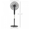 Homcom Pedestal Fan With 3 Modes And 3 Speeds|Homcom Ventilateur Sur Pied Avec 3 Modes Et 3 Vitesses