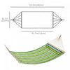 Outsunny 83" Patio Double Hammock, Wide Outdoor Hammock Bed Striped Fits 2 People Sunbed Camping Han|Outsunny 83" De Large Hamac A Rayures Pour 2 Personnes Chaise Longue De Camping Avec Oreiller, Rayur