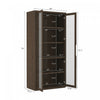 Rivington Modern 38" Bookcase Cabinet in Walnut | Armoire bibliotheque moderne Rivington 38" en noyer
