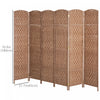 Homcom Double Hinged Woven Wicker Room Divider And Privacy Screens|Homcom Separateur De Piece En Osier Tisse A Double Charniere