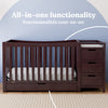Graco Remi 4-in-1 Convertible Crib and Changer - Espresso