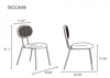 Jardin Industry Chic Cane Back Upholstered Dining Chair in Black and Gray - Set of 4 | Chaise de salle a manger Jardin Industry Chic avec dossier en cannage et assise rembourree, noir et gris - Lot de 4