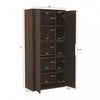 Rivington Modern 38" Bookcase Cabinet in Walnut - Set of 2 | Armoire bibliotheque moderne Rivington 38" en noyer - Lot de 2
