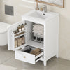 Puret 20 Inch Single Sink Bathroom Vanity with Door Shelf and Pull-Out Drawer, White | Puret Meuble-Lavabo Simple 20 po avec Etagere de Porte et Tiroir Coulissant, Blanc
