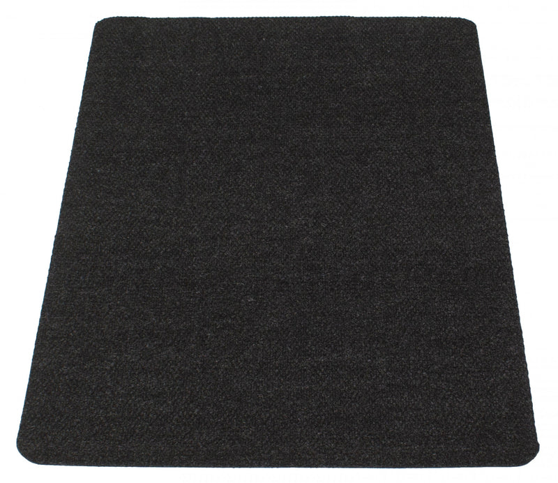 Modern 4'0\" x 6'0\" Hobnail indoor/outdoor Rug mat in Black Outdoor Area Rug