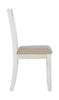 Willow White Fabric Accent Dining Chair - Set of 2|Chaise d’appoint de salle à manger Willow en tissu blanc - ensemble de 2