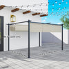Outsunny 10' X 12' Retractable Pergola Canopy With Roller Shade, Beige