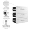 Bestar Pur 3 Drawer Set for 36 W Closet Organizer - White|Ensemble de 3 tiroirs Pur de Bestar pour organisateur de garde-robe de 36 po (L) - blanc