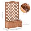 Outsunny 28" X 11" X 46" Raised Garden Bed Wood Planter With Trellis For Vine Climbing, To Grow Vege|Outsunny - Jardiniere Surelevee En Bois De 28" X 11" X 46" Avec Treillis Pour La Vigne Grimpante, Po