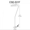 Dainolite Cassie 1 Light Floor Lamp Incandescent Matte Black Matte Black|Lampe à pied Cassie de Dainolite avec fini noir mat et 1 ampoule incandescente