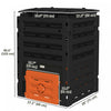 Outsunny 120 Gallon Compost Bin, Large Composter With 80 Vents, Orange|Outsunny Poubelle A Compost De 120 Gallons, Avec 80 Aerations, Orange