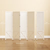 HOMCOM 56.9" 4 Panel Room Divider with Pegboard Display for Indoor White