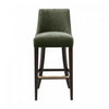 Beever Modern Chenille Wood Upholstered Barstool in Forest Green | Tabouret de bar moderne Beever en bois avec revetement en chenille vert foret