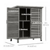 Outsunny Garden Shed Wooden Garden Storage Shed 2 Door Unit Solid Fir Wood Garage Tool Organisation |Outsunny Abri De Jardin En Bois 2 Portes, 34" X 18" X 38"