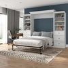 Bestar Versatile Queen Murphy Bed and Two Closet Organizers with Drawers (115 W) - White|Grand lit escamotable Versatile de Bestar de 115 po (L) avec 2 organisateurs de garde-robe et tiroirs - blanc