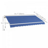 Outsunny Retractable Awning Manual Sun Shade Shelter Dark Blue