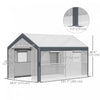 Outsunny 7' X 12' X 7' Heavy Duty Walk-in Greenhouse Seed Growth Tent White|Outsunny Serre Robuste 7' X 12' X 7', Tente De Croissance De Graines, Blanc