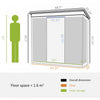 Outsunny 6' X 4' Outdoor Storage Shed, Metal Garden Tool Storage House Organizer With Lockable Slidi|Outsunny Abri De Jardin Avec Portes Coulissantes Et Bouche D'aeration, Noir