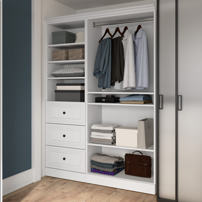 Bestar Versatile 61 W Closet Organizer System - White