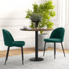 HOMCOM Dining Chairs Set of 2, Mid-Back Velvet-touch Upholstery Side Chair