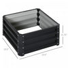Outsunny 2' X 2' X 1' 2-pieces Raised Garden Bed With Color Steel Frame For Vegetables, Flowers, Her|Outsunny Lot De 2 Pieces Parterre De Fleur Carre Potager De Jardin Jardinieres Bac A Fleurs 8 Pannea