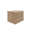 Nordika James Nightstand With 2-Drawers - Brown Oak|Table de nuit James Nordika à 2 tiroirs - chêne brun