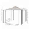 Outsunny 10'x10' Patio Gazebo, Outdoor Garden Canopy For Events Party Backyard With Mosquito Netting|Outsunny 10'x10' Tonnelle De Jardin Patio Canopee Evenements Fete Arriere-cour Avec Moustiquaire