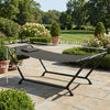Outsunny Outdoor Hammock with Stand Side Pocket, 330 LBS, Dark Grey