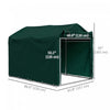 Outsunny Outdoor Shelter, Motorcycle Tent W/roll-up Door, Dark Green