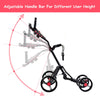 Costway 4 Wheel Golf Pull Push Cart Trolley Club Umbrella Scorecard Drink Holder