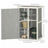 Outsunny 29.9"x21.7"x45.3" Garden Storage Cabinet, Outdoor Storage Shed With Lockable Door With Latc|Outsunny Abri De Jardin De 29.9" X 21.7" X 45.3" Avec Toit En Asphalte Gris