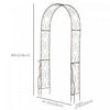 Outsunny 7.5ft Garden Metal Arch Outdoor Walkway Arbor For Decorative Climbing Vine Plants Patio Law|Outsunny Arche De Jardin En Metal De 2,1 M Tonnelle De Passerelle Exterieure Pour Plantes De Vigne G