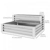 Outsunny 2 Tier Raised Garden Bed, 47" X 40" X 23'' Galvanized Steel Planter Box For Vegetables, Flo|Outsunny Lit De Jardin Sureleve A 2 Niveaux, 47" X 40" X 23'' Jardiniere En Acier Galvanise Pour Leg