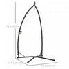 Outsunny Hammock Chair Stand, Steel Hanging Chair Stand Only w/ Cup Holder